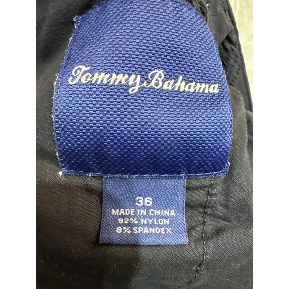 Tommy‎ Bahama Mens Black Plaid Textured Shorts 36 Flat Front - Picture 6 of 7